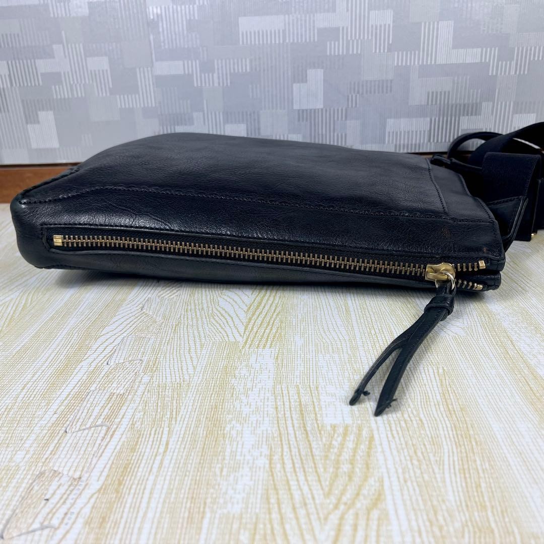 Vivienne Westwood Black Orb Leather Crossbody Shoulder Bag Adjustable Authentic
