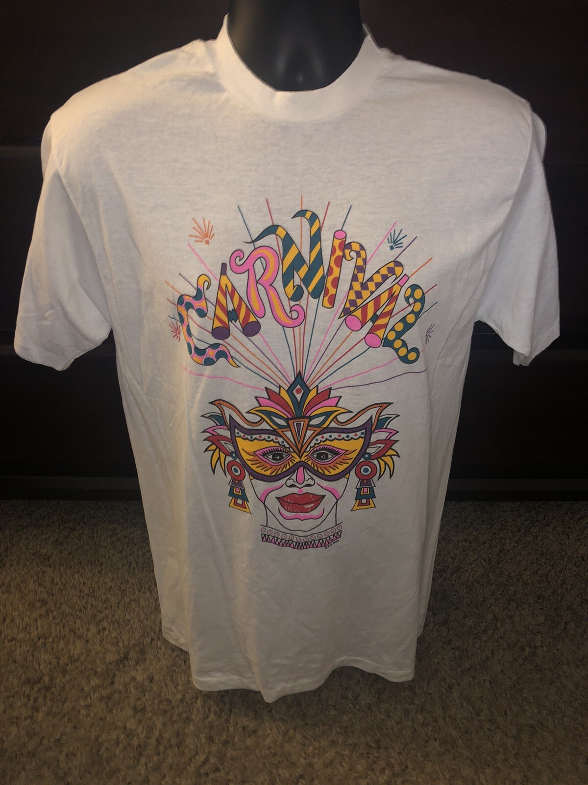 Vintage Carnivals Resort & Casino 1989 Shirt Adult Large White Single Stitch