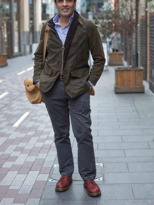 BARBOUR LUTZ Waxed Jacket Olive Rugged Sophistication MSRP$520 British Heritage