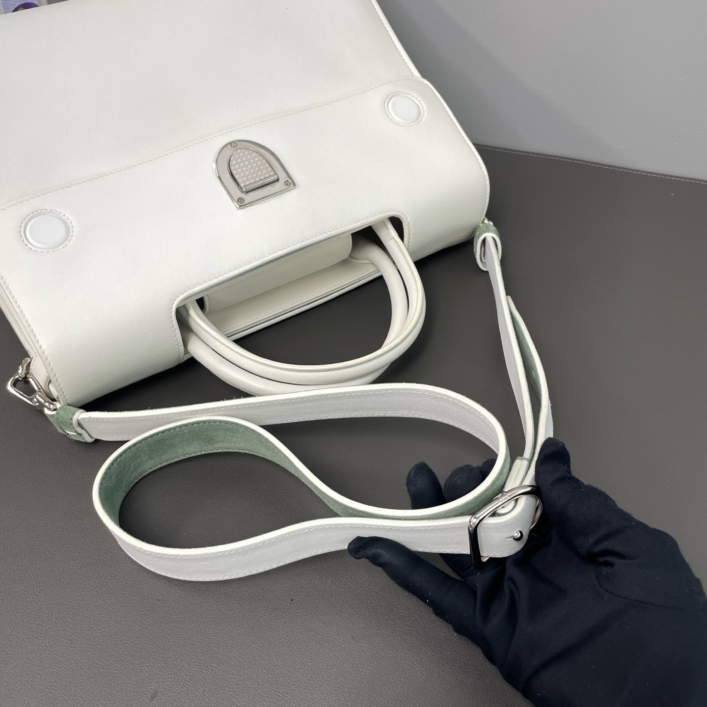 Dior Pre-Owned Authentic Shoulder Bag Cream 29.5*21*14 Free Tracked Shipping