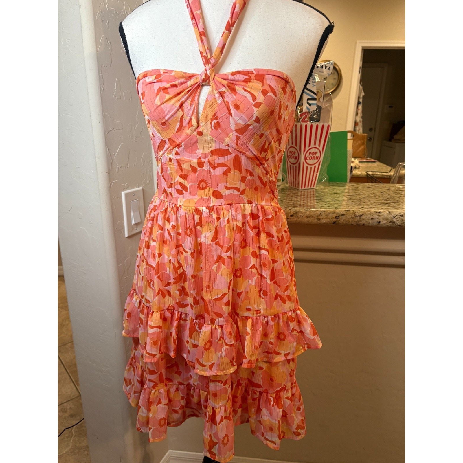 City Triangles Vintage Y2K Halter Multi-Functional Top Mini Dress Size Small 0-4