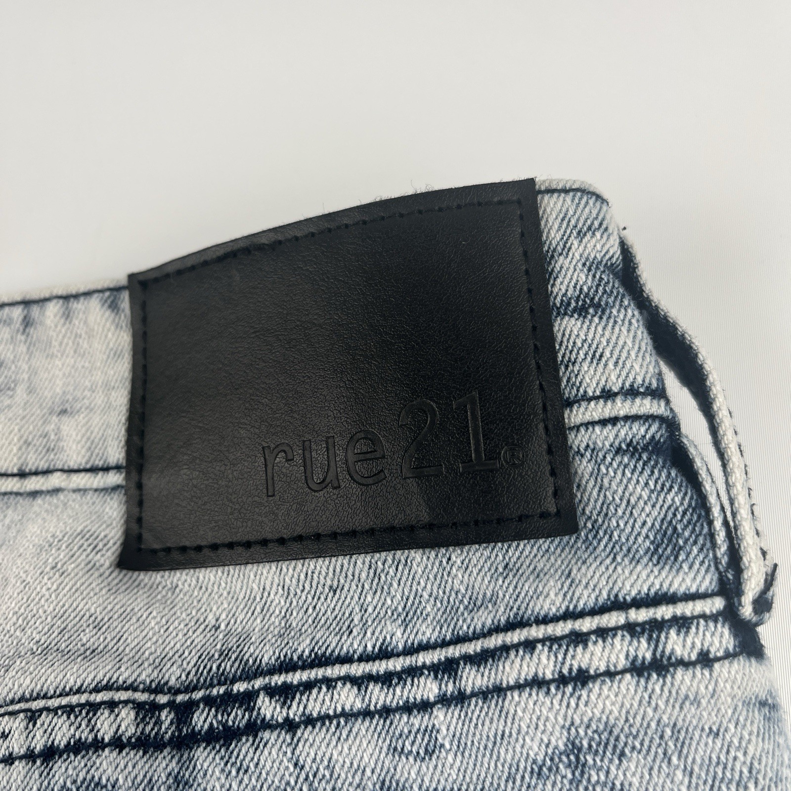 Rue 21 Jeans Men’s 28×30 Skinny Supreme Grunge Hippie Moto Acid Wash Patches