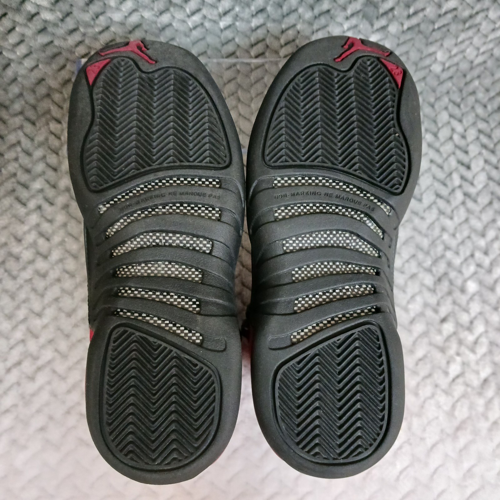 Air Jordan 12 Retro GS Reverse Flu Game Varsity Red Black Sneakers Shoes Sz 4.5Y