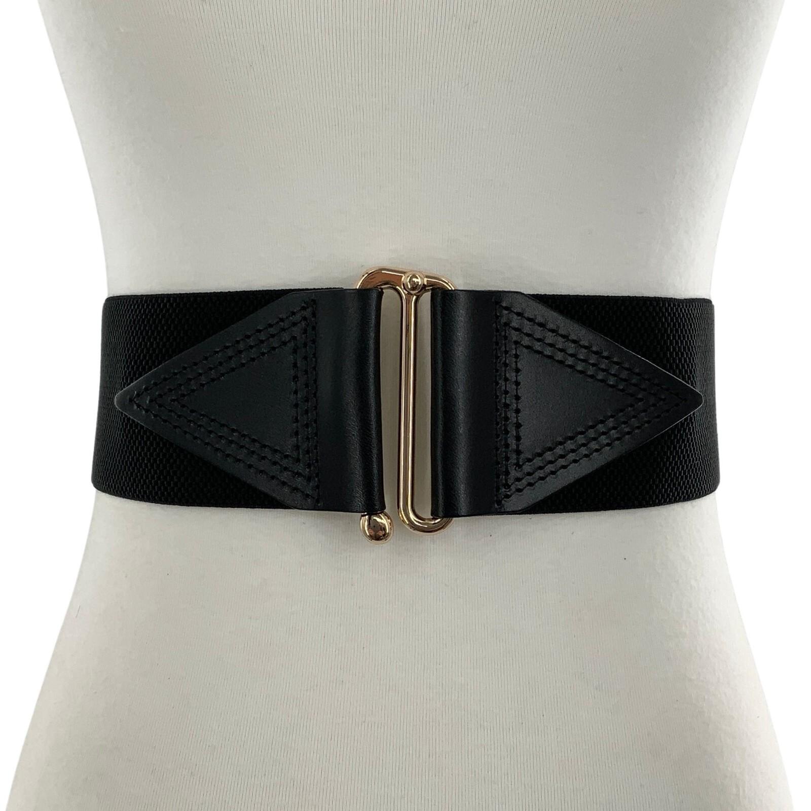 Women Wide Elastic Waist Vintage Soft Cowhide Full Grain Leather Waistband Belt