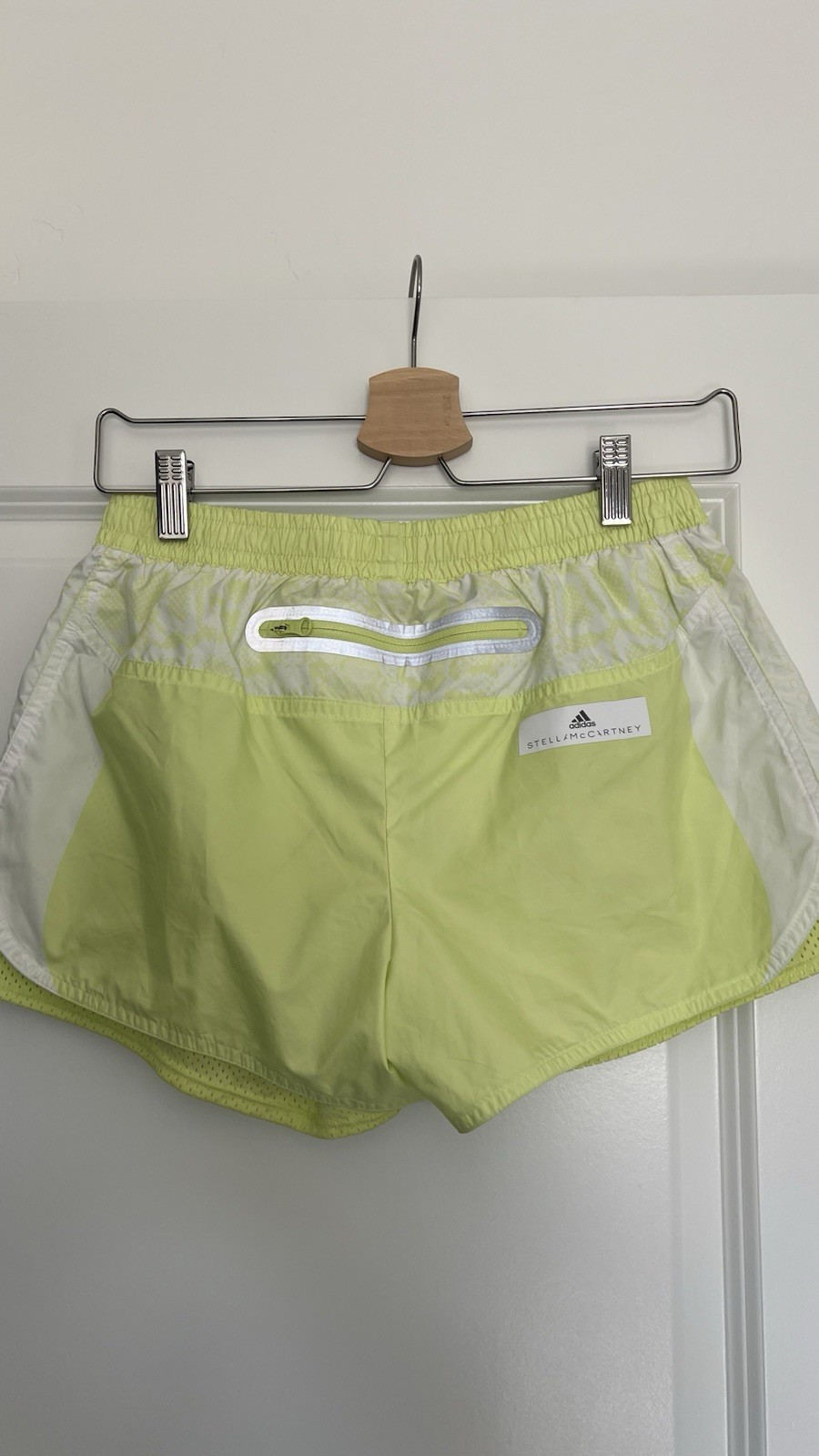 adidas by Stella McCartney Women’s Running Shorts XS Green/White Colorblock Mesh