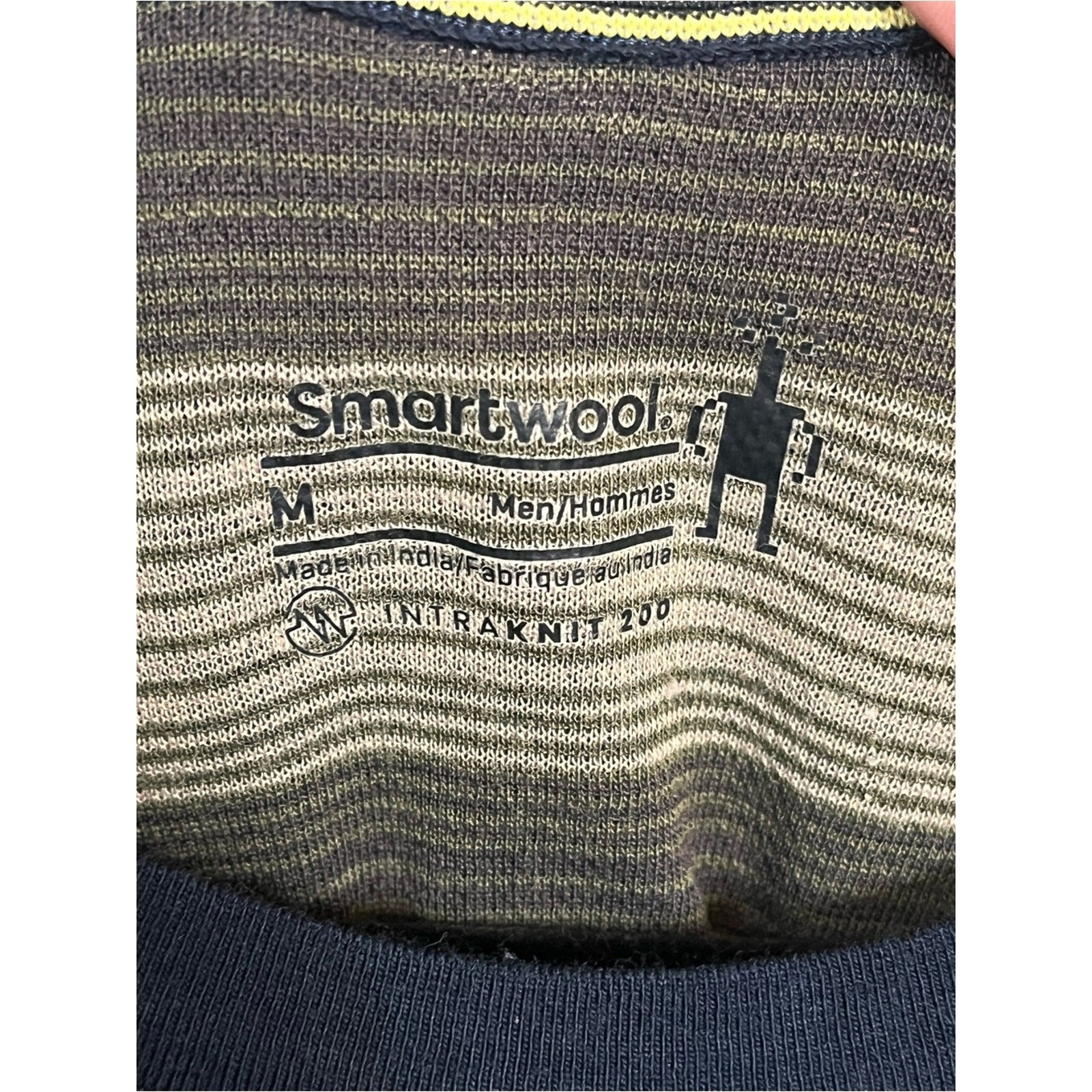 SMARTWOOL Intraknit 200 Merino Base Layer Crew Deep Navy Mountain Size M