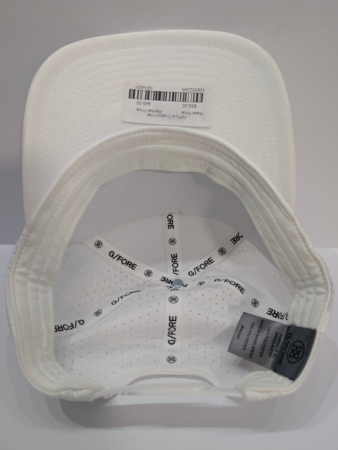 G/FORE 5280 Denver Performance Snapback Hat White Multi-Color Golf Cap Men’s