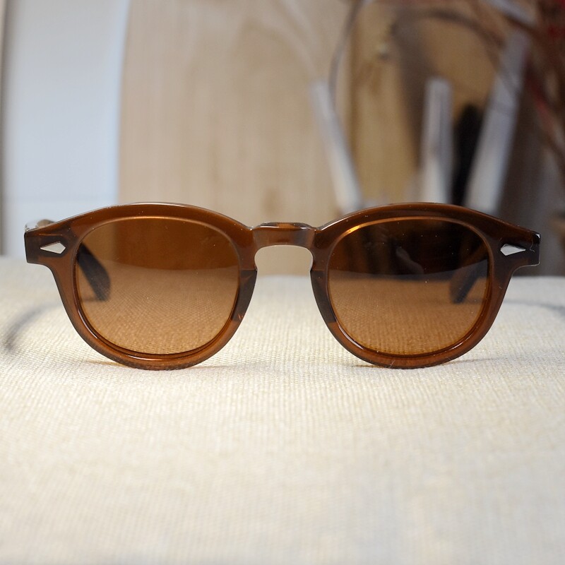 Johnny Depp Brown polarized sunglasses women mens brown acetate glasses UV400