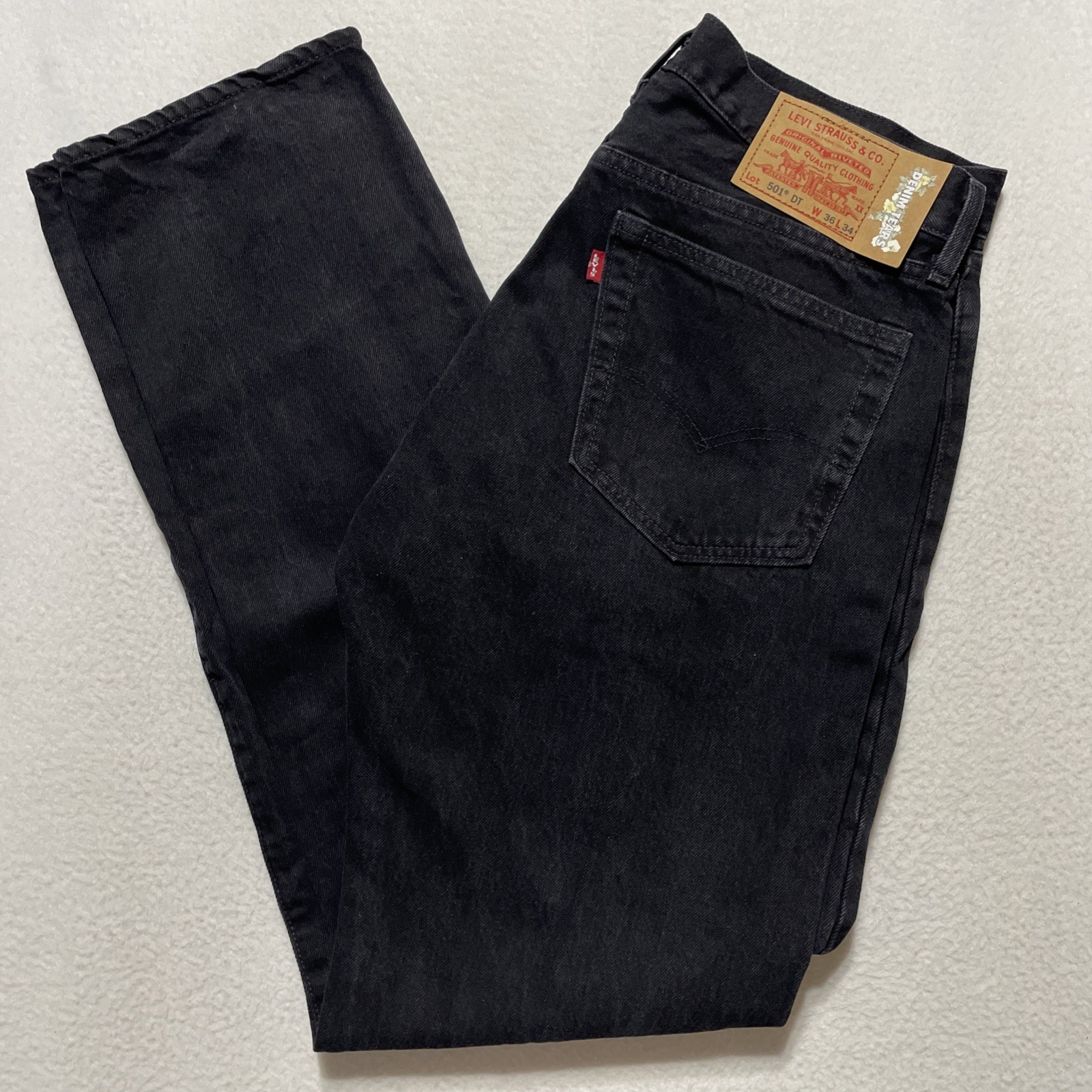 Denim Tears x Levi’s 501 Jeans Button Fly Black 36×34 Big E NWOT DT501 XX New