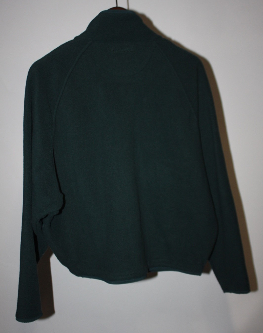 OUTER VOICES Snap Fleece Mens Medium Green Sweatshirt Jacket 100% Recycled Poly