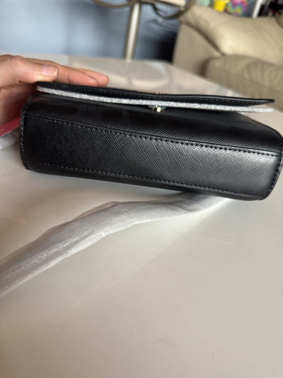 NWT BLACK KATE SPADE SMALL FLAP STACI CROSSBODY MSRP $239 SILVER HARDWARE