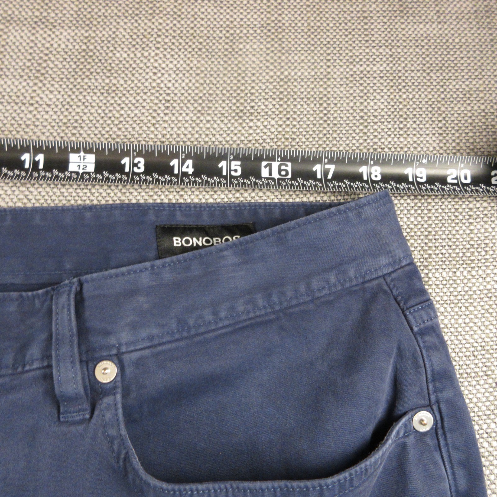 Bonobos Navy Chamois 97 Cotton 3 Elastane jeans 36×34 Soft Casual Athletic Fit