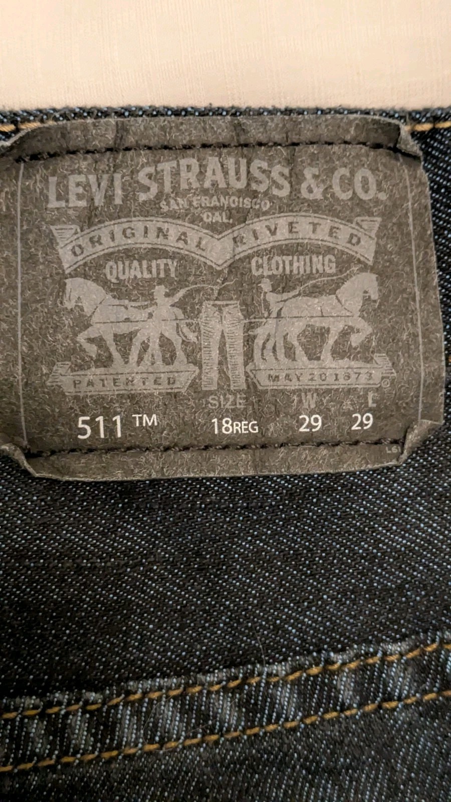 Levi’s 511 Slim Jeans Boys Size 18 Reg Dark Wash Indigo Denim W29 L29 Casual