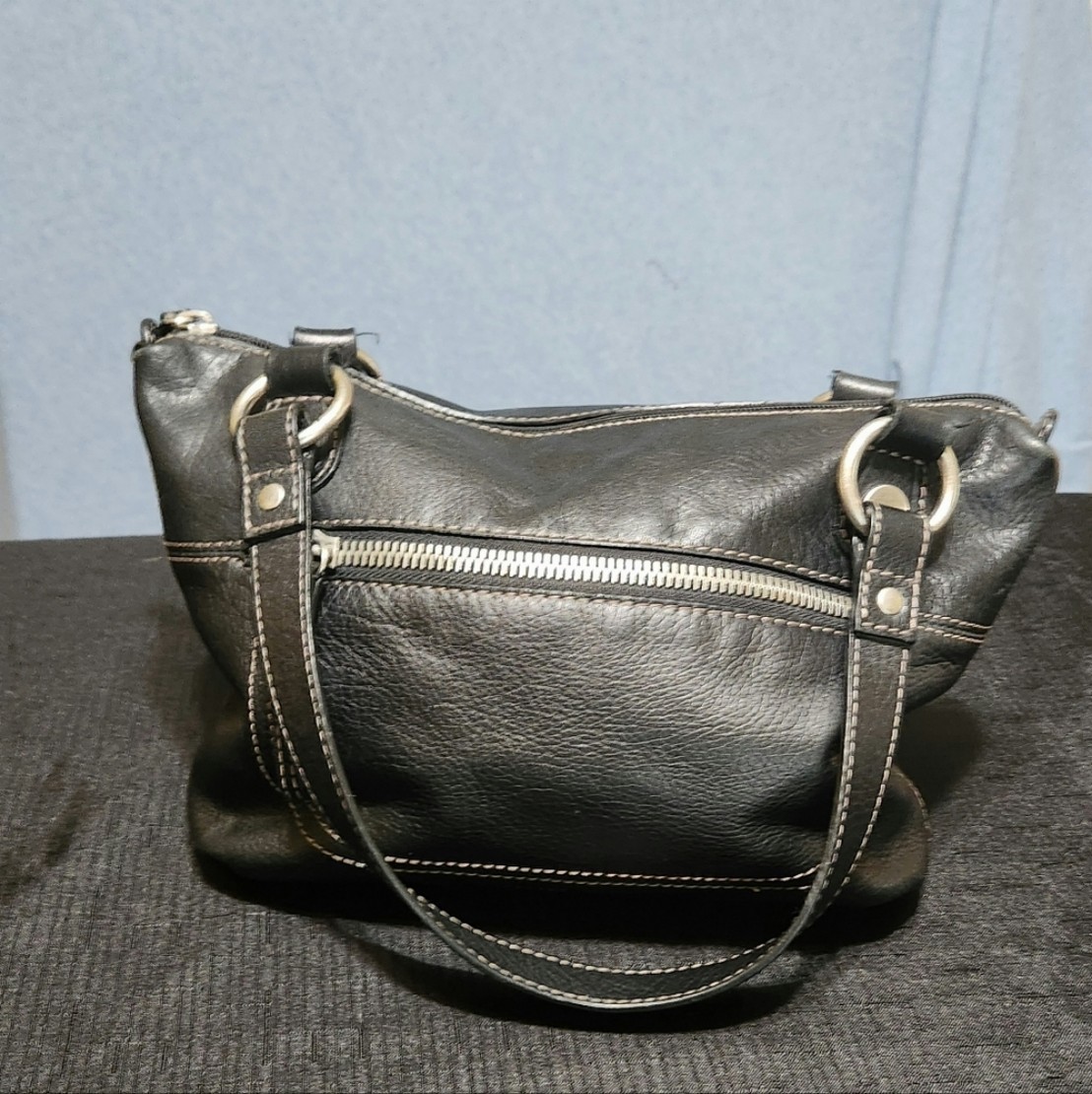 Fossil black leather shoulder bag