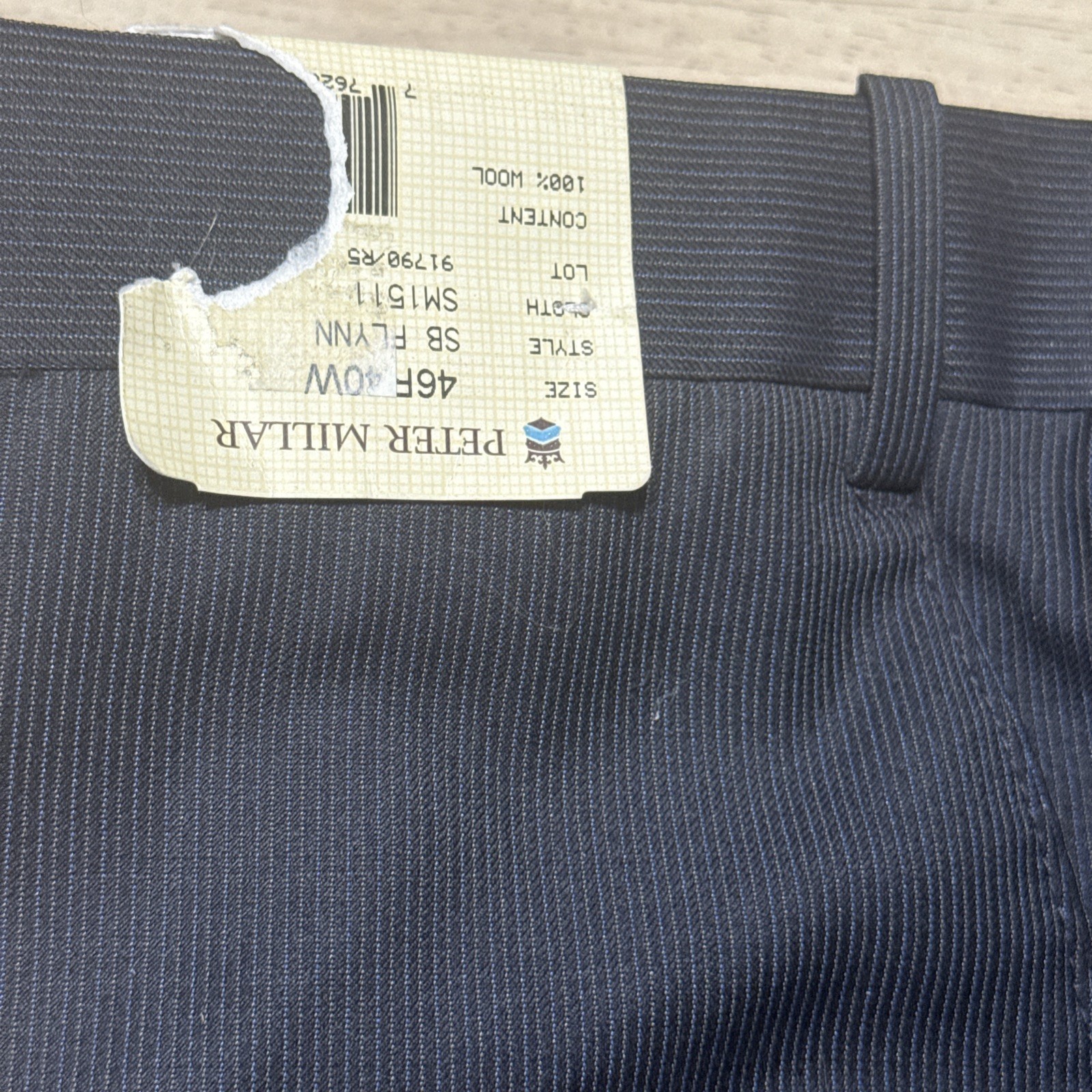 PETER MILLAR SB Flynn Mens Suit 46R /40W Navy Blue 100% Wool