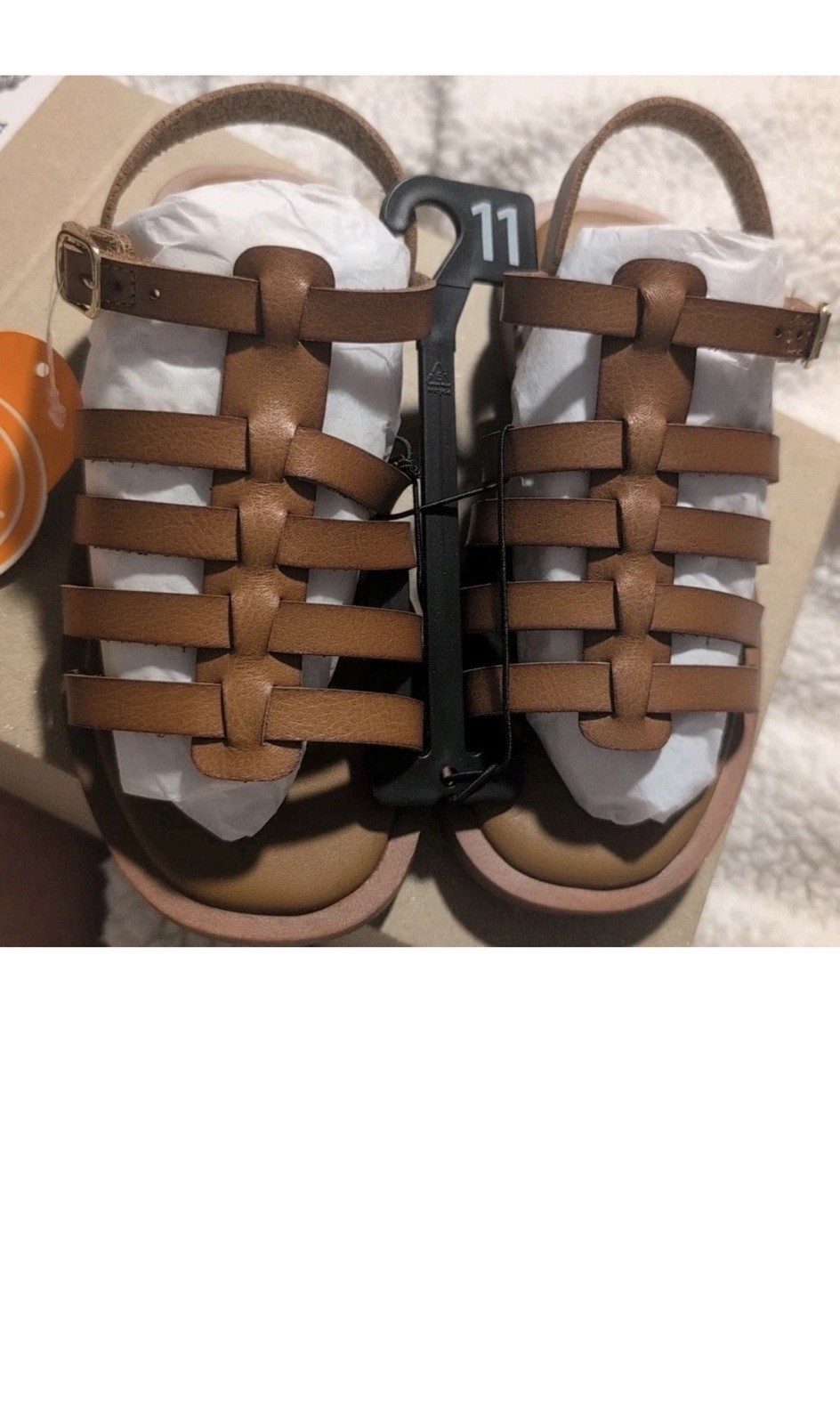 Net Toddler Girls Brown Gladiator Sandals By Wonder Nation Size 11
