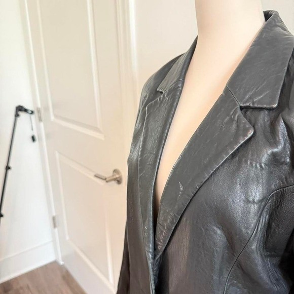 Wilson’s Leather Black 100% Genuine Leather Blazer Size L