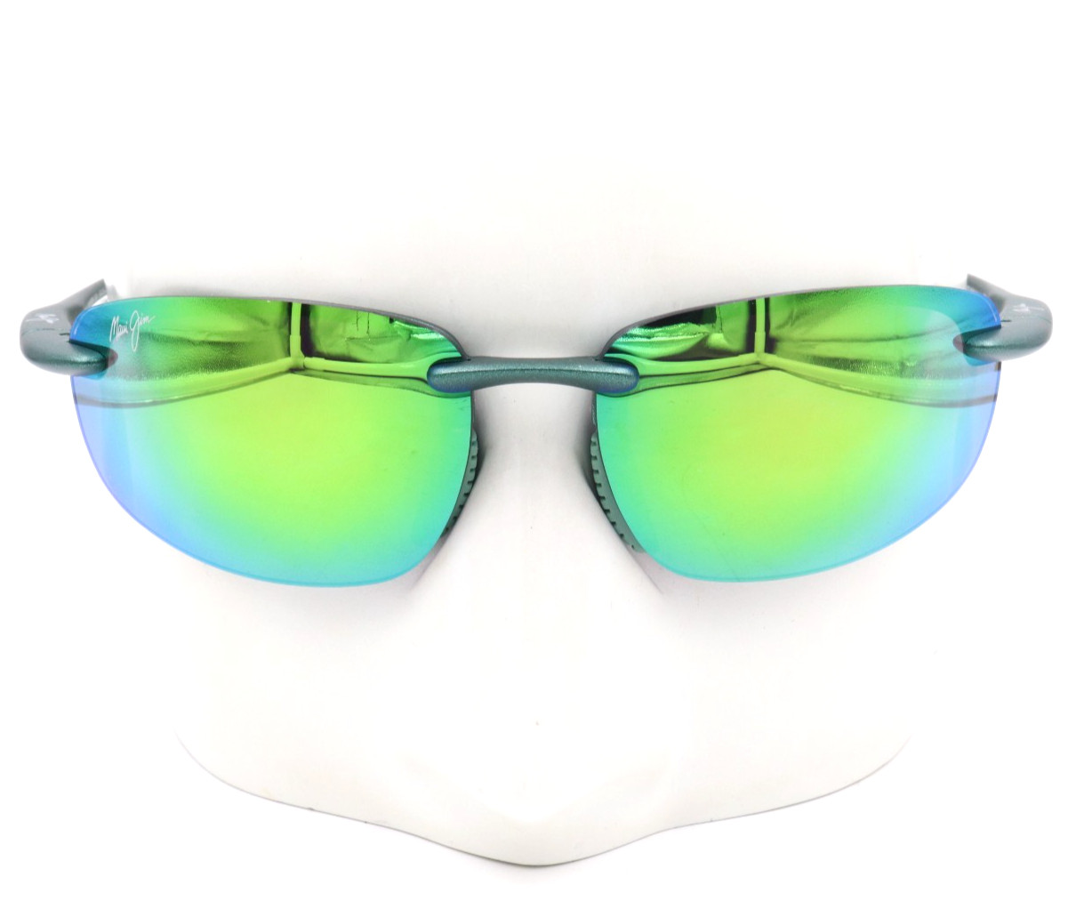 New Maui Jim Hookipa Ultra Semi-Rimless Green Sunglasses GM676-15 / MJ0676S-004