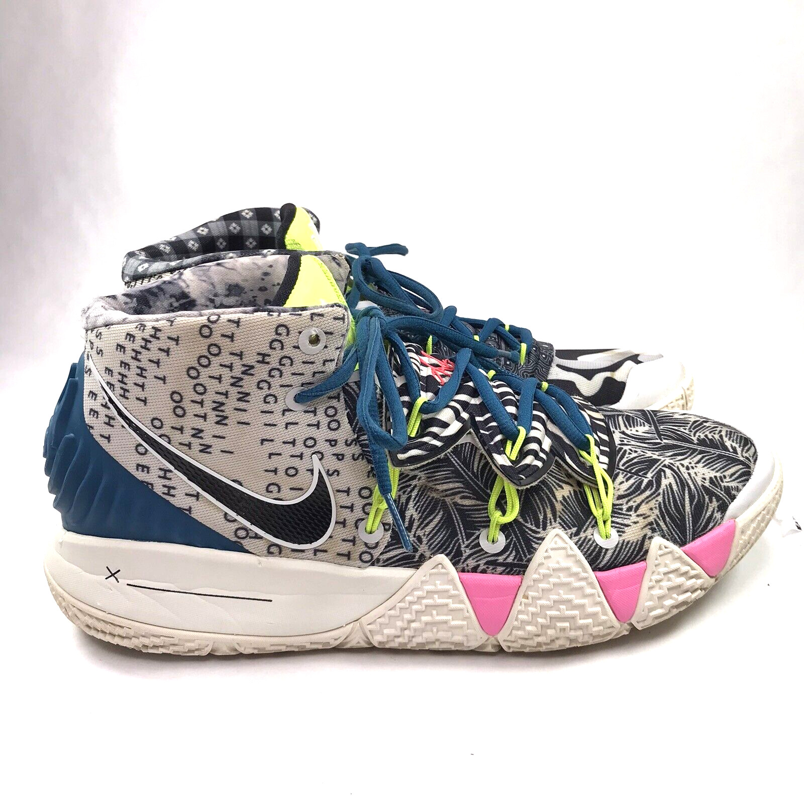 Nike Men’s Size 11 Kybrid What The Neon Sneaker Hi Top Shoe Retro