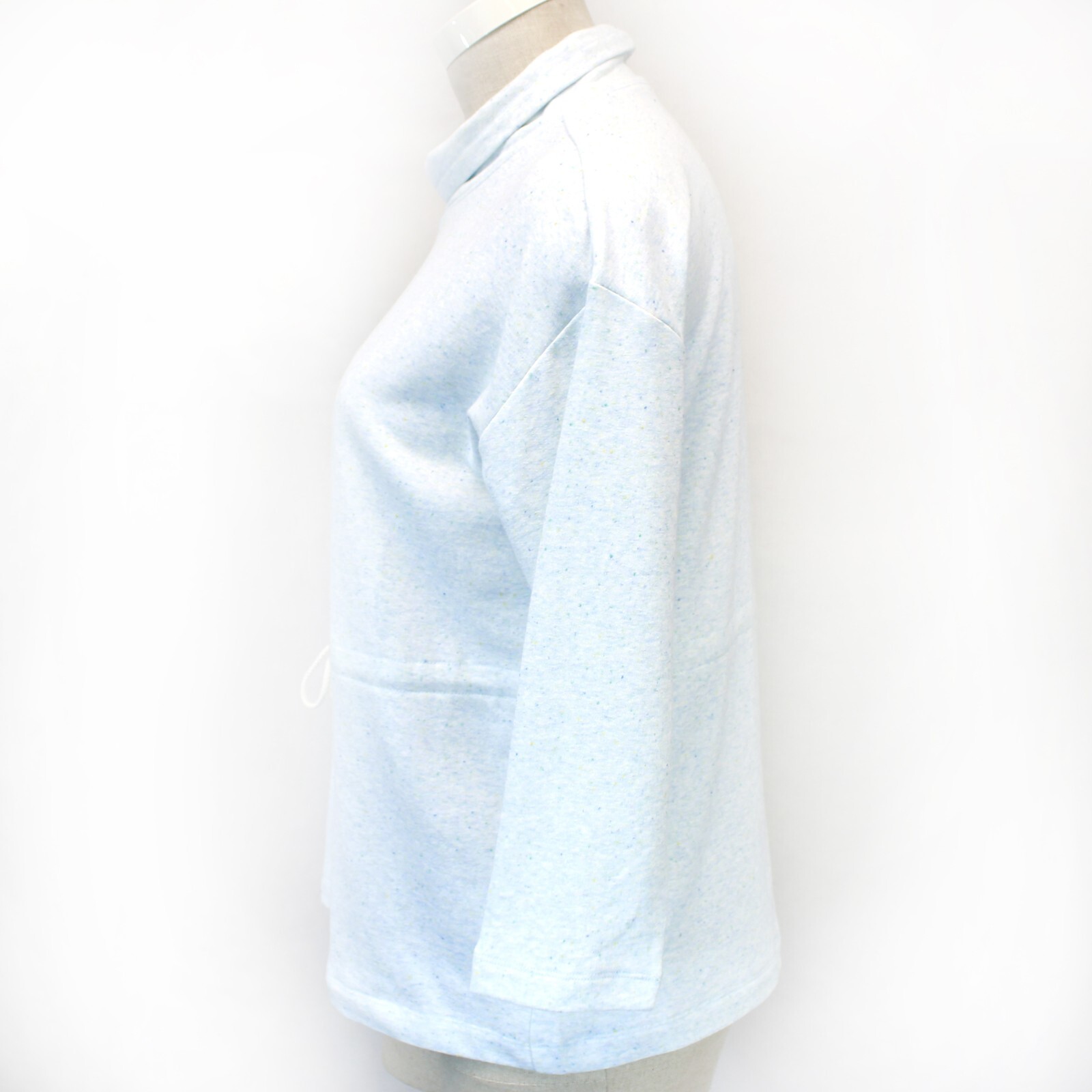 TALBOTS Plus Light Blue Cowl Neck French Terry Pullover TOP SWEATSHIRT 1X
