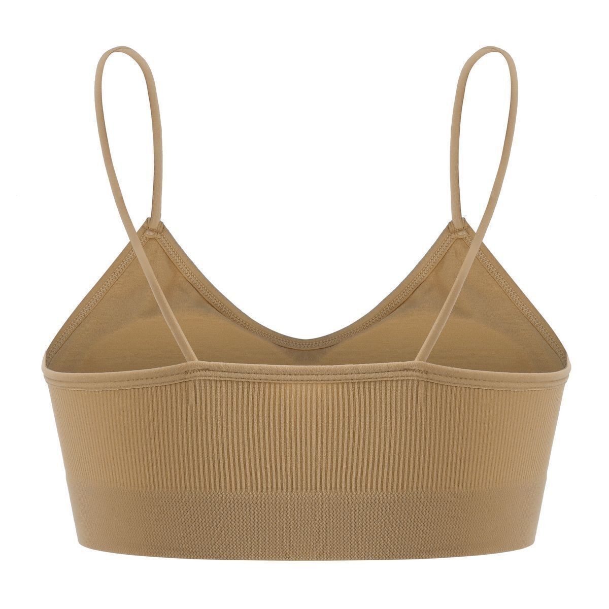 Womens Seamless Low Back Bralette Bra Solid Colors Stretchy Crop Top M-XL Hot