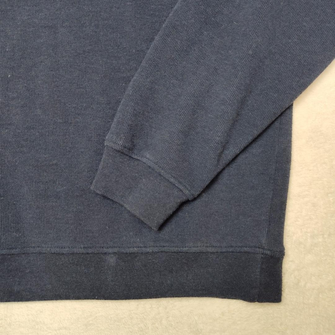 Viyella Pullover Mens L Blue Mock Neck Tight-Knit Pullover Long Sleeve Pockets