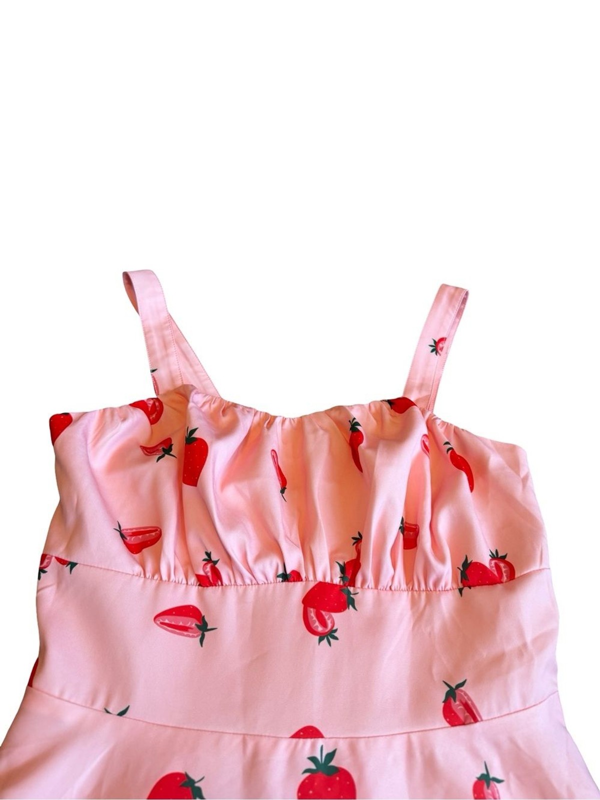 Belle Poque Strawberry Print DressA-Line Retro Pinup Rockabilly Girly Size Large