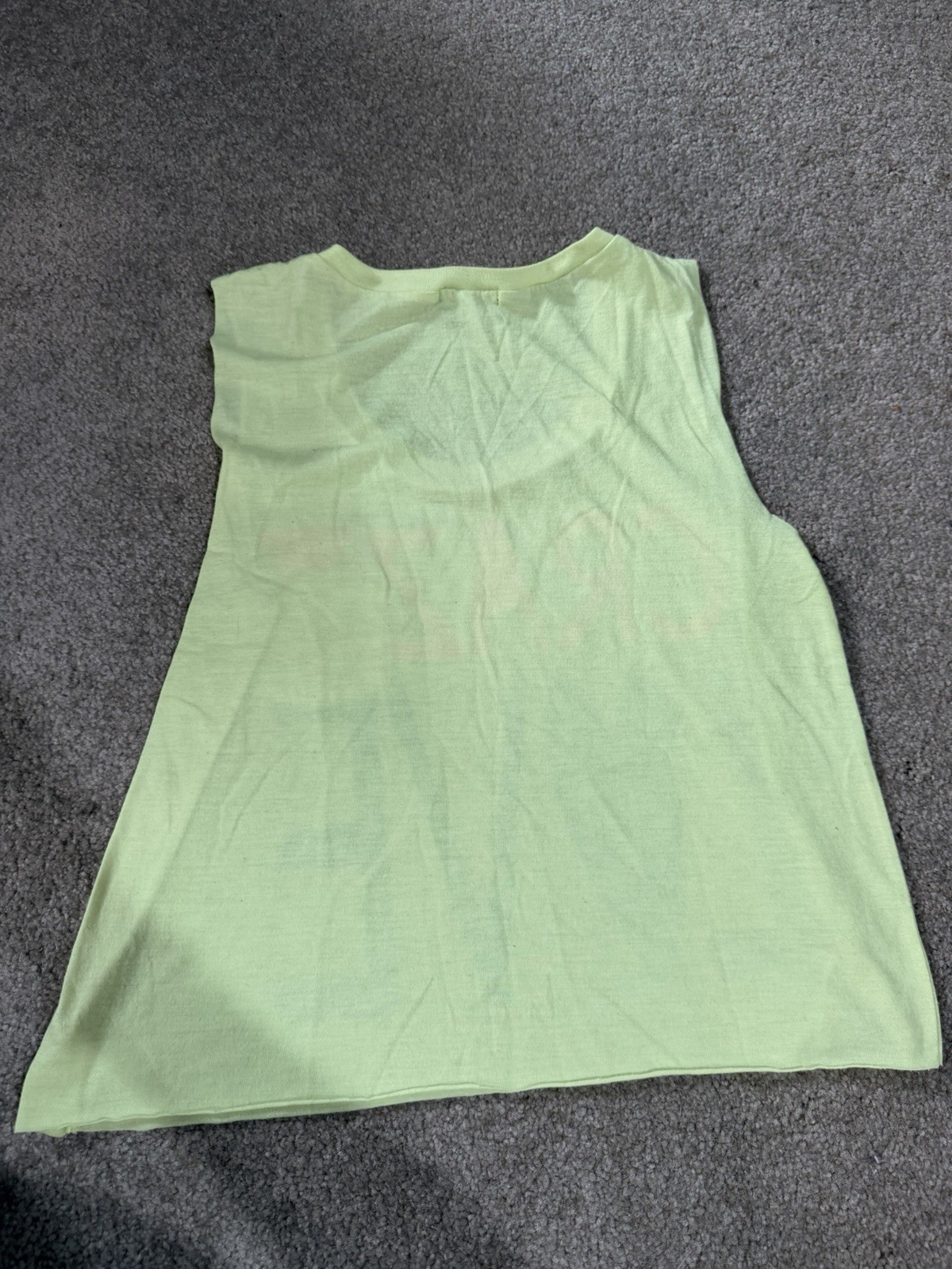 Miss Chievious Yellow W/ Pink &Blue “Crazy Love” Logo Y2K 2010s Tank Top Size XS