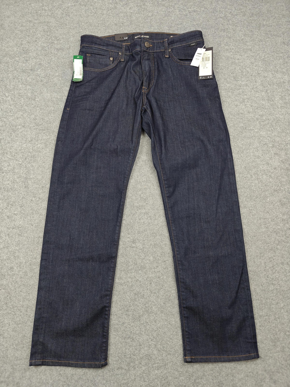 Mavi Zach Jeans Mens 34×30 Blue Rinse Straight Leg Stretch Denim Pants Portland