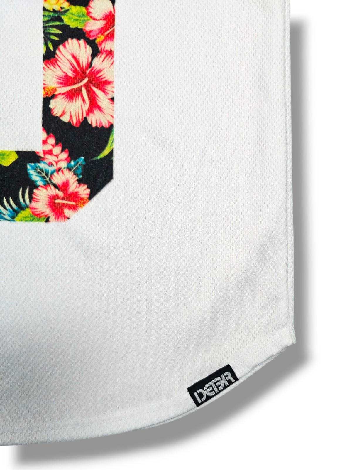 White Floral Varsity Mesh Tank Top Modern Casual Summer Streetwear Y2K Medium