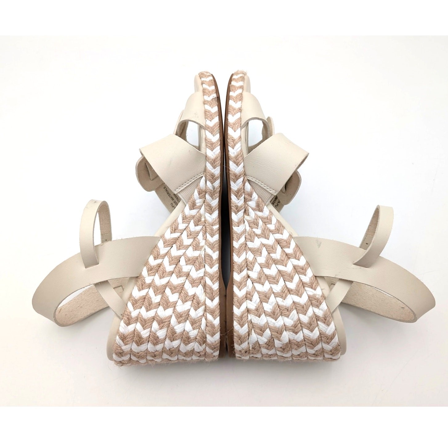 Nordstrom Rack Renata Espadrille Wedge Sandals Women’s Cream Size US8M EU38
