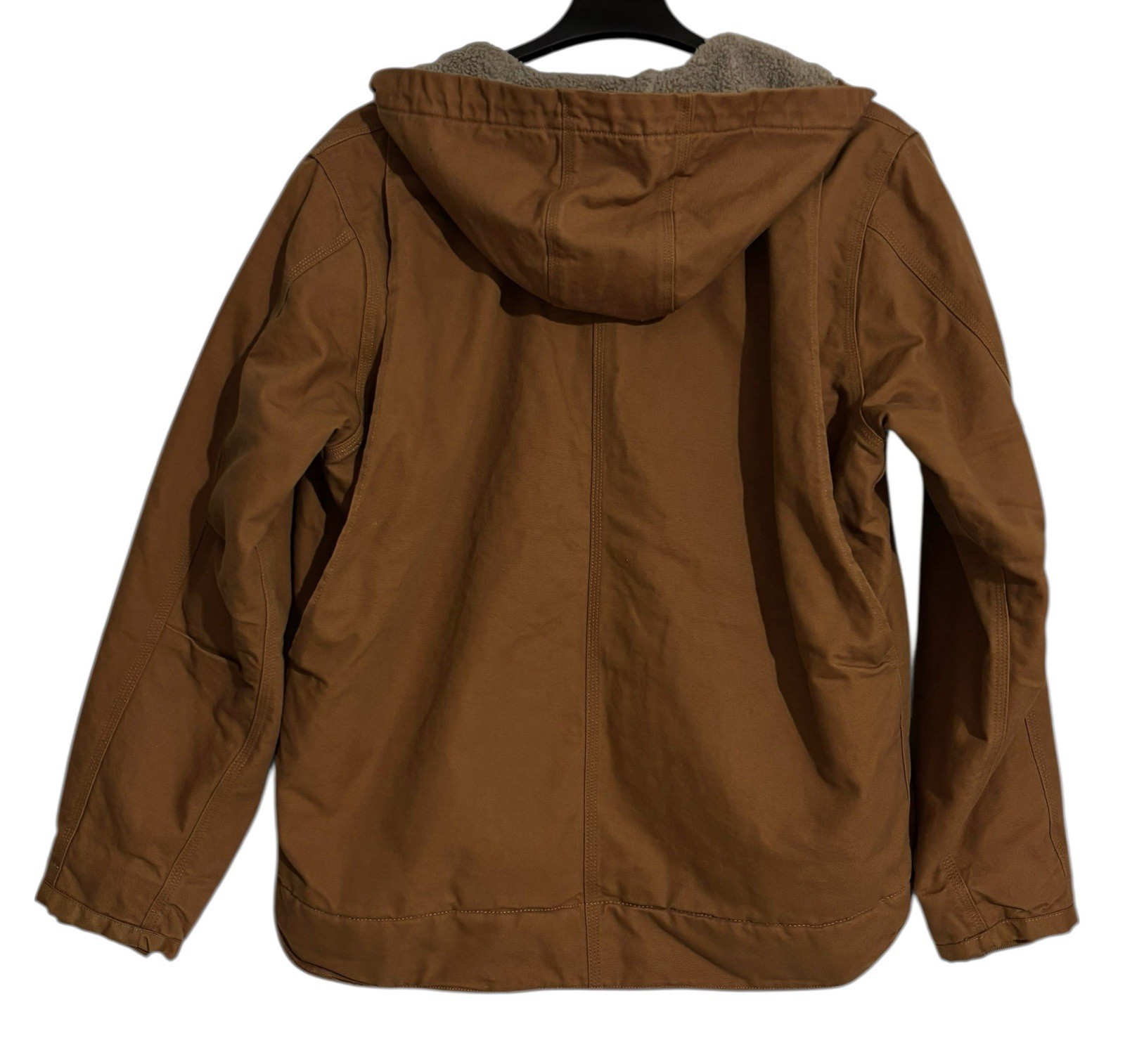 Carhartt Washed Duck Sherpa-Lined Brown Utility Jacket Men’s Size L NWT