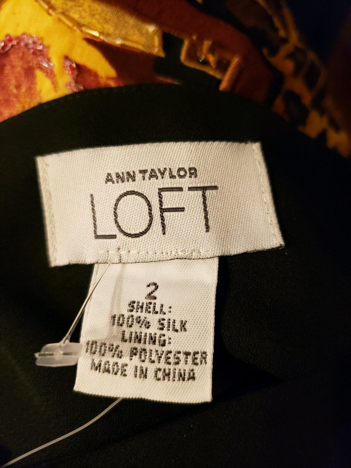 LOFT Size 2 Sleeveless Black A Line Dress Flare Side Zipper 100% Silk Lined NWT