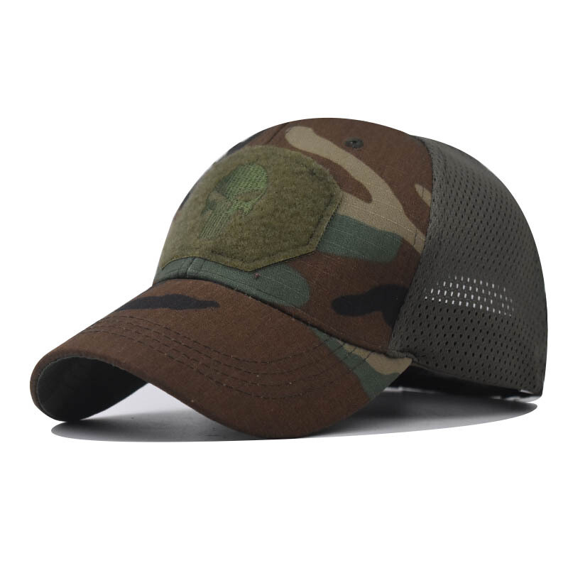 Skull Camouflage Baseball Cap Tactical Army Outdoor Sports Hat Sunshade Hat