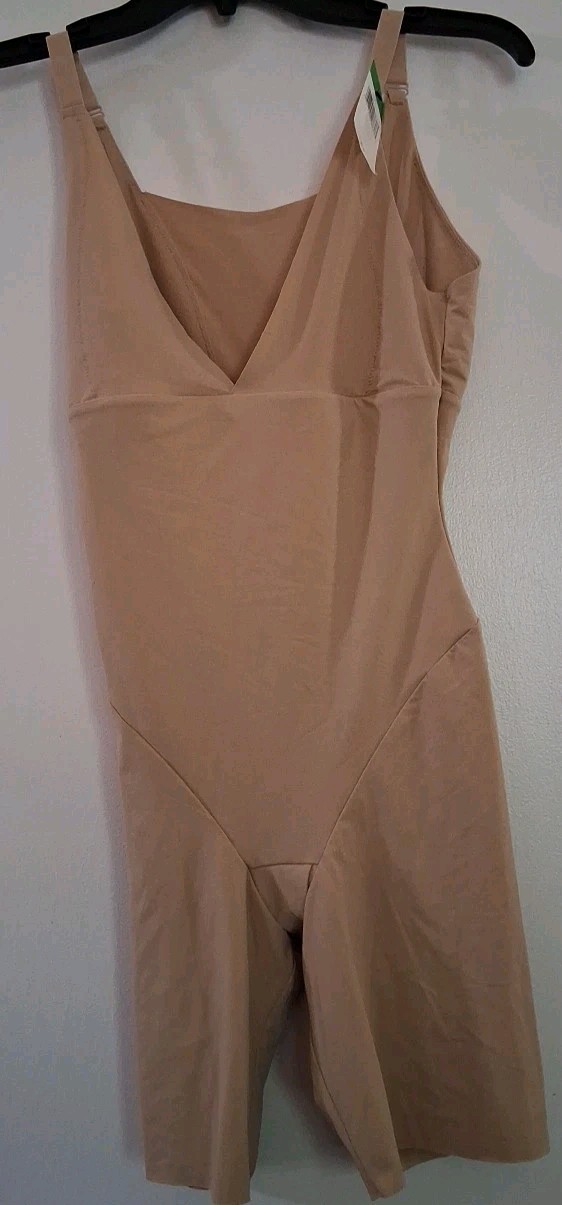 MAIDENFORM Open Bust Body Shaper Firm Cool Comfort Shapewear Size Large P2556