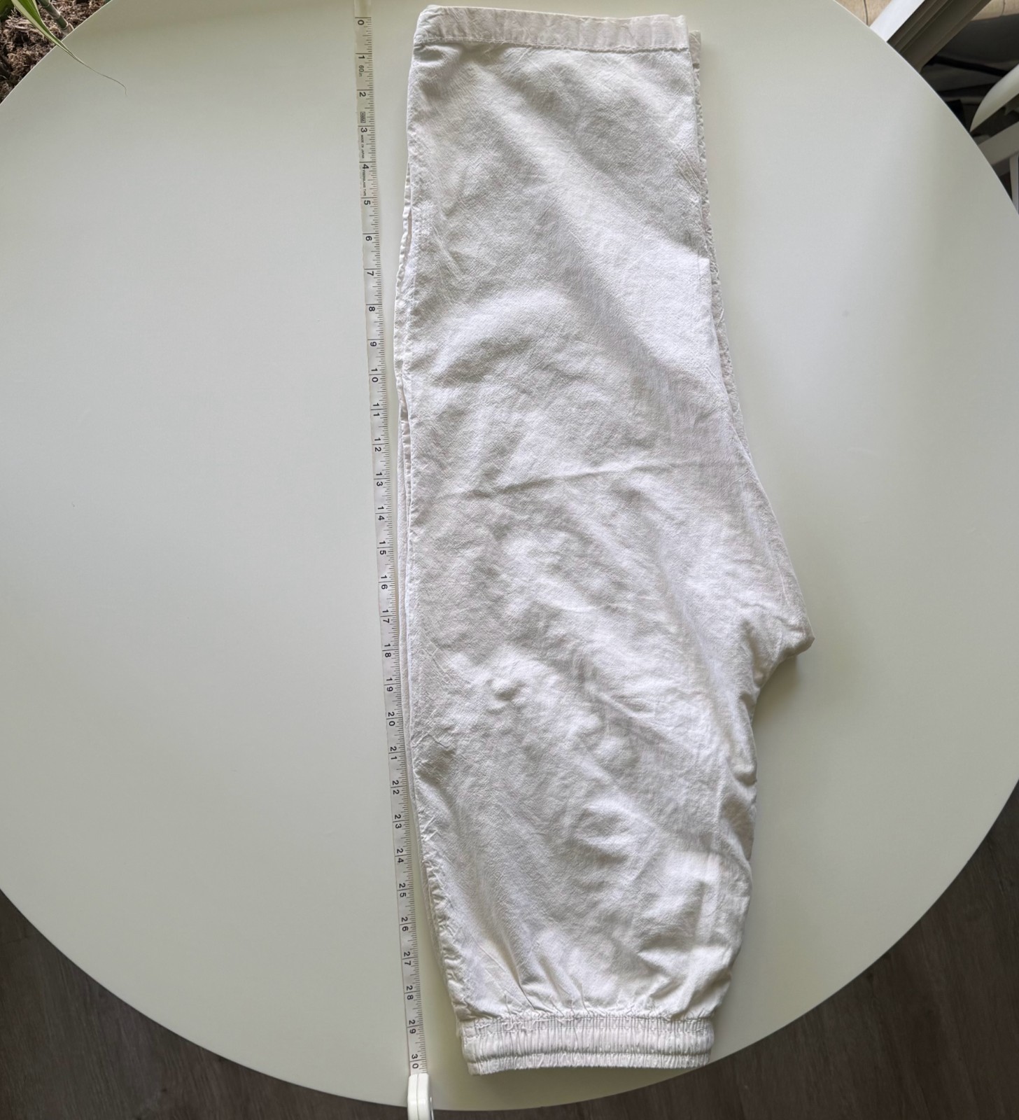 Vintage 90s Regton USA Cream Cotton Capri Pants Size M Utility Cargo Sailcloth