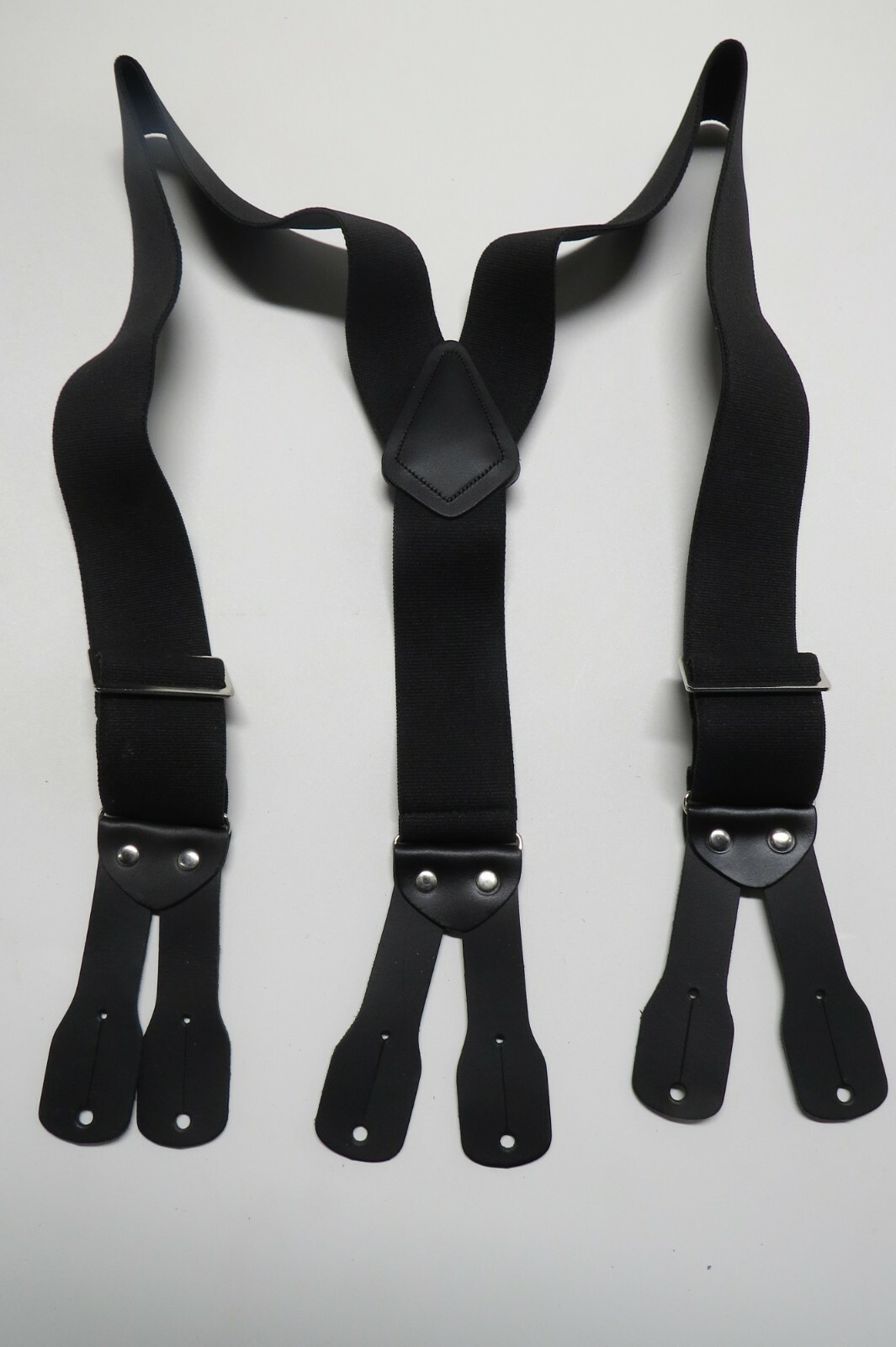 2″ Wide Men’s Quality Suspenders Y Style with Industrial Leather Ears + Patch