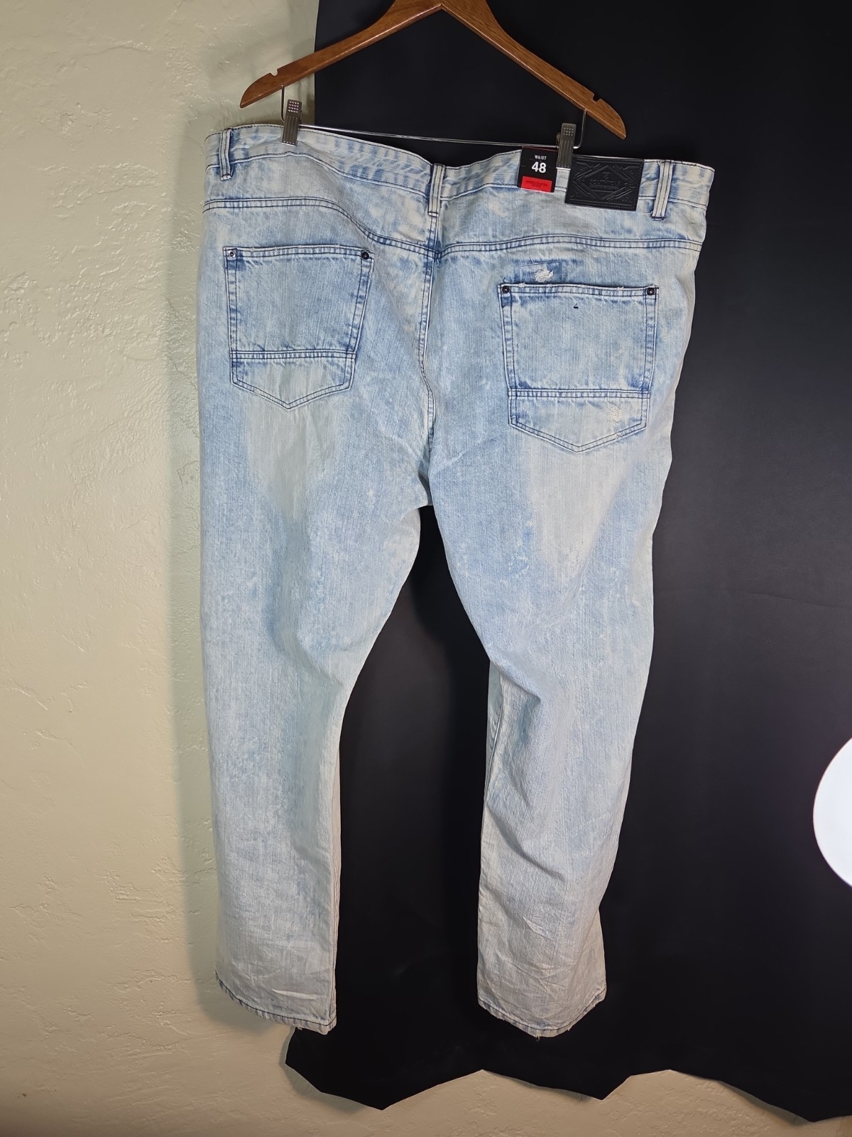 Southpole Mens Jeans 48 to 50″x 32″ 100% Cotton Acid Wash Denim Retro Distressed