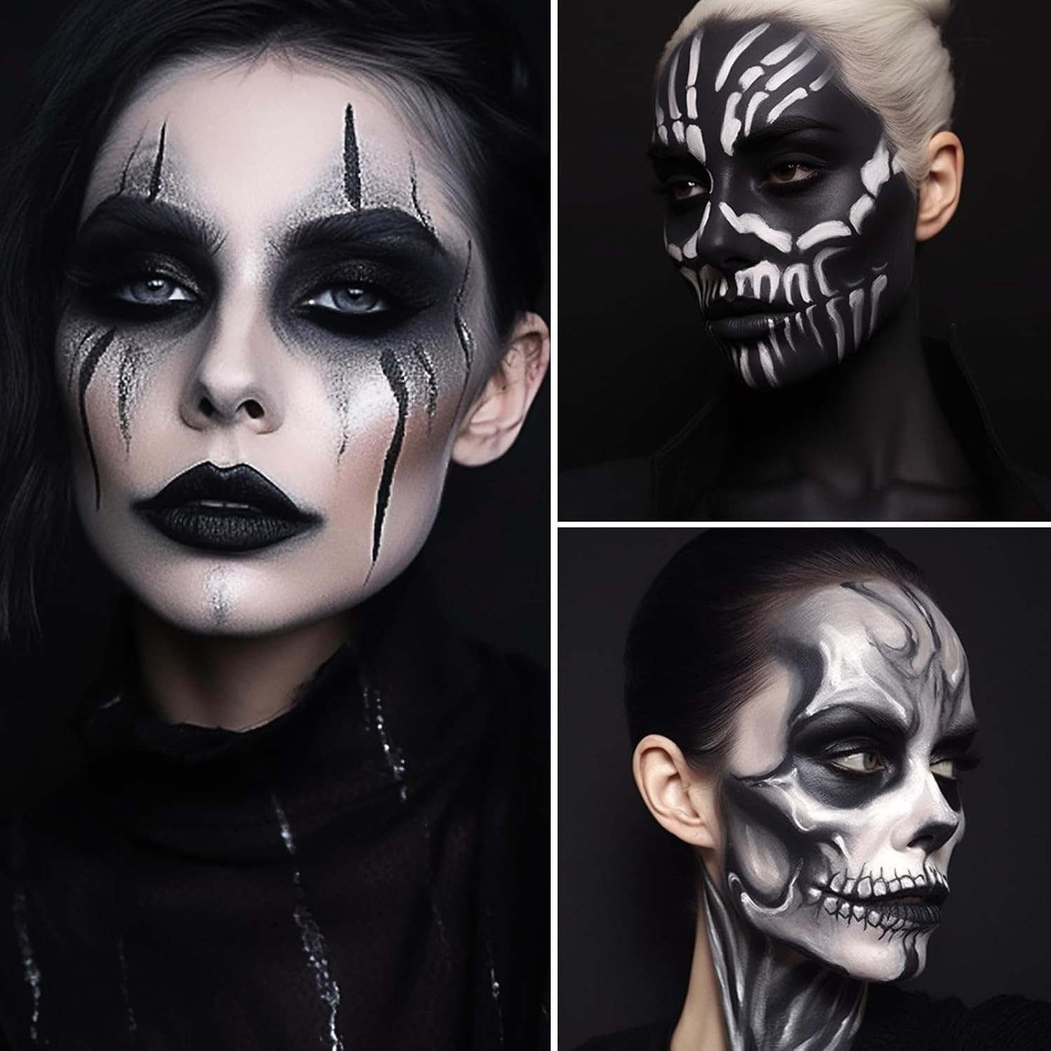 Black Face & Body Paint Stick, Blendable Cream Makeup for Sports & Halloween