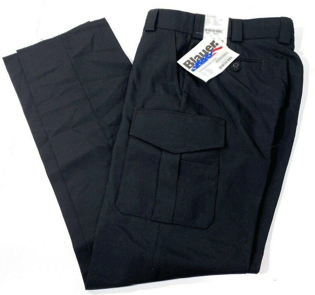 NEW 37×36 MENS BLAUER 8565 CARGO POCKET WOOL BLEND PANTS BLACK 37×36 UNHEMMED