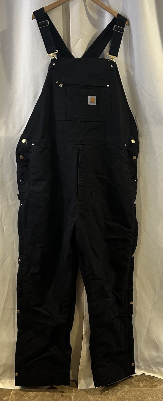 Carhartt Bib Overalls 3XLT 104393 Loose Fit Quilt Lined Double Knee Duck Canvas