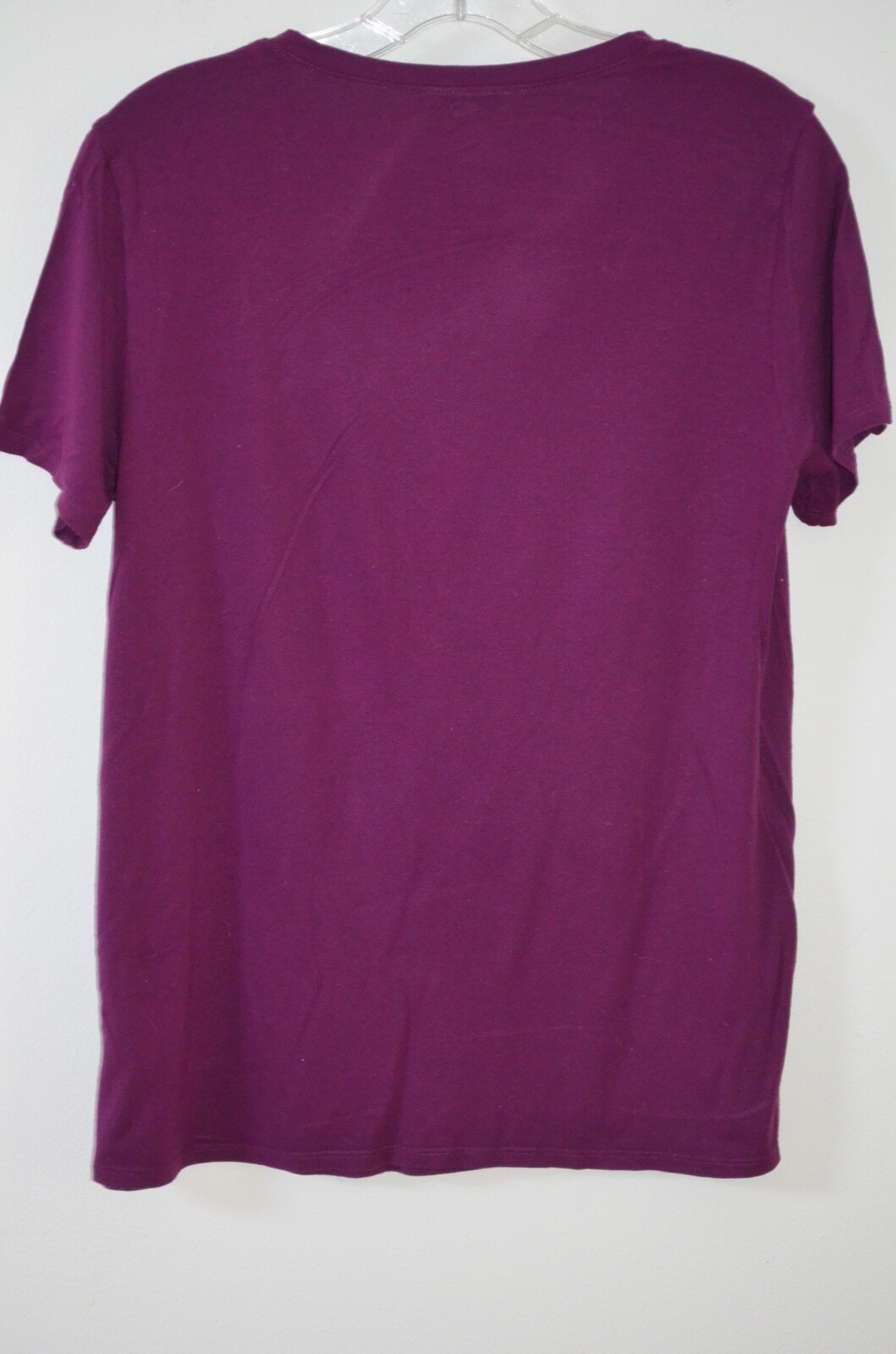 Eileen Fisher Purple 95% Viscose/5% Spandex Short Sleeve Knit Top Size S
