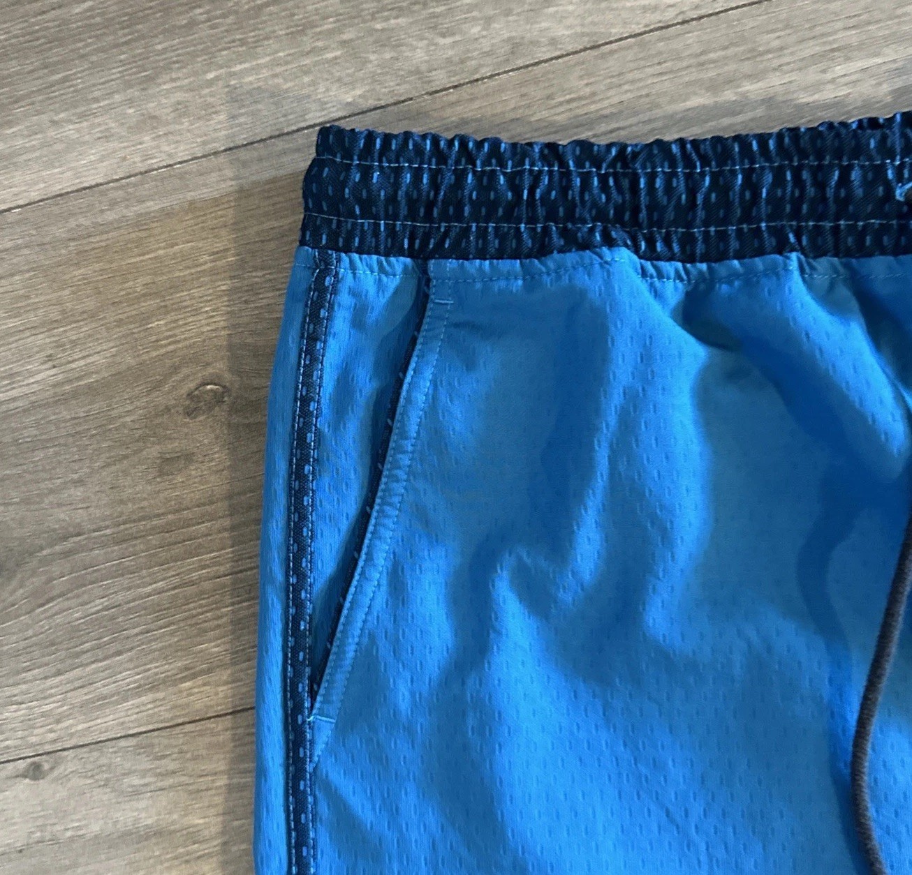 Hurley Mesh Lined Swim Trunks Pockets & Drawstring Mens Large Blue