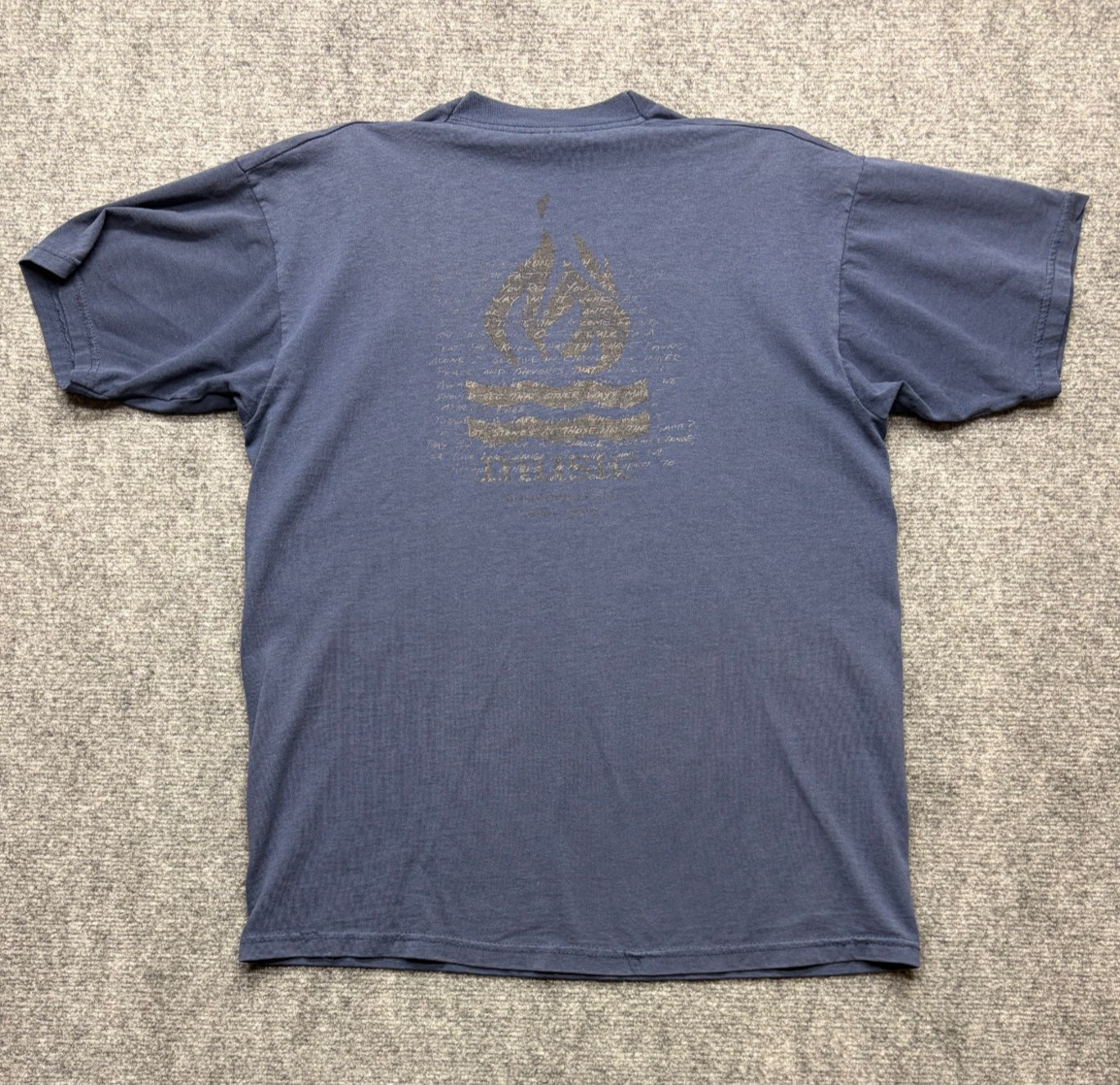 Vintage Hot Water Music Gainesville FL EST 1994 Blue T-Shirt Fruit of the Loom L