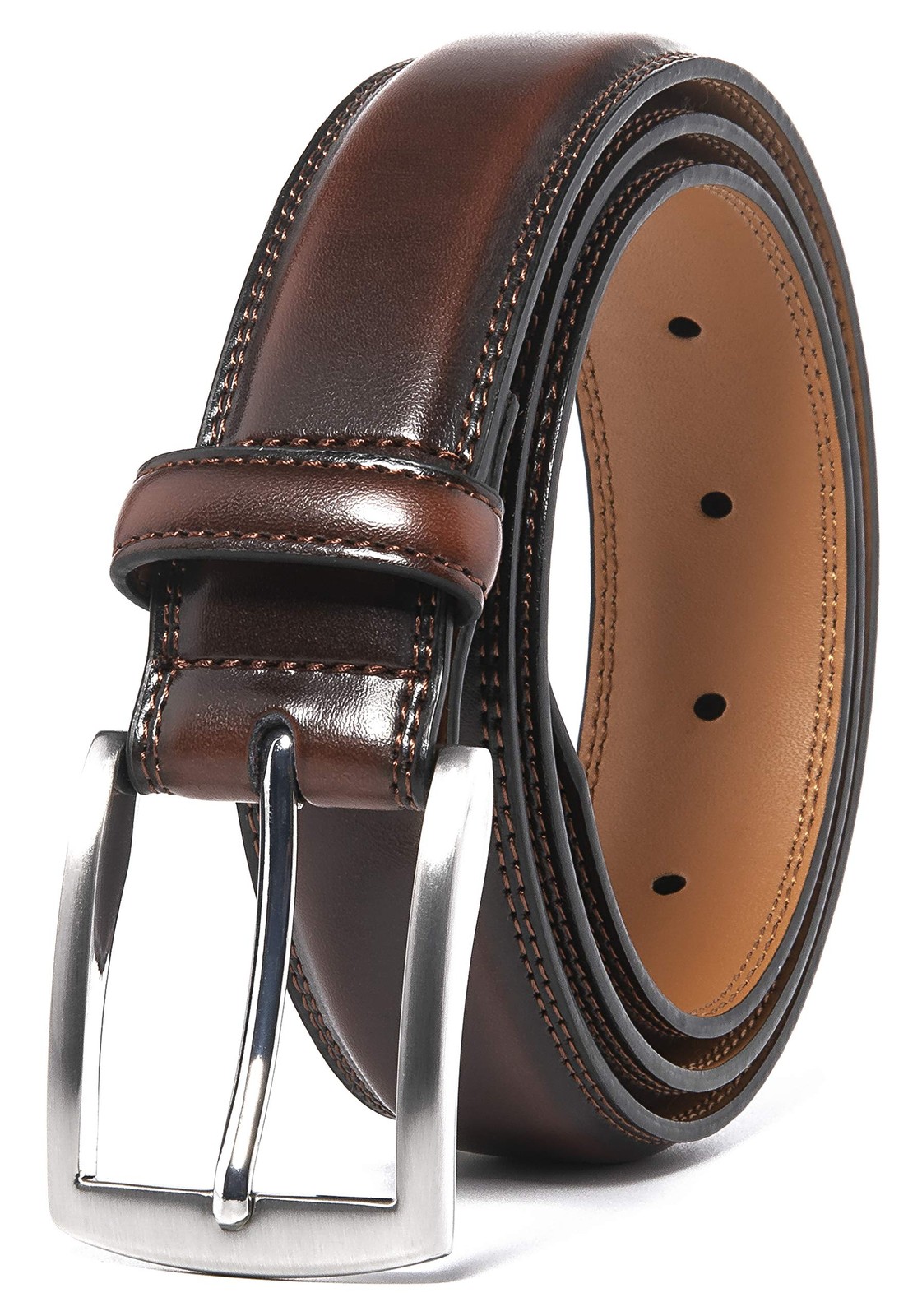 Fabio Valenti Genuine Leather Dress Belts For Men – 36（waist 34-35）, Mahogany