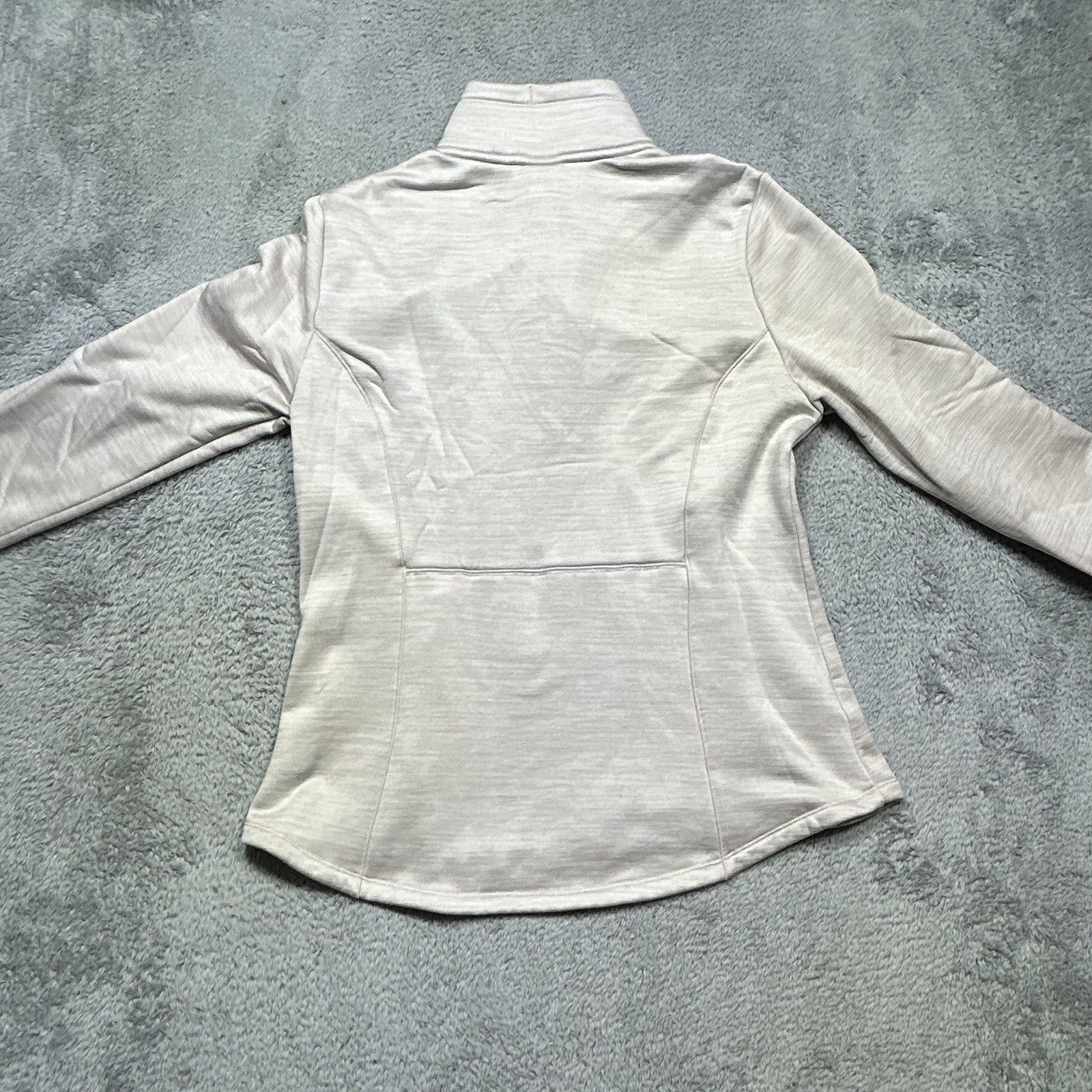 Spyder Active Jacket Womens XL Beige Full Zip Stretch Zip Pockets Activewear EUC