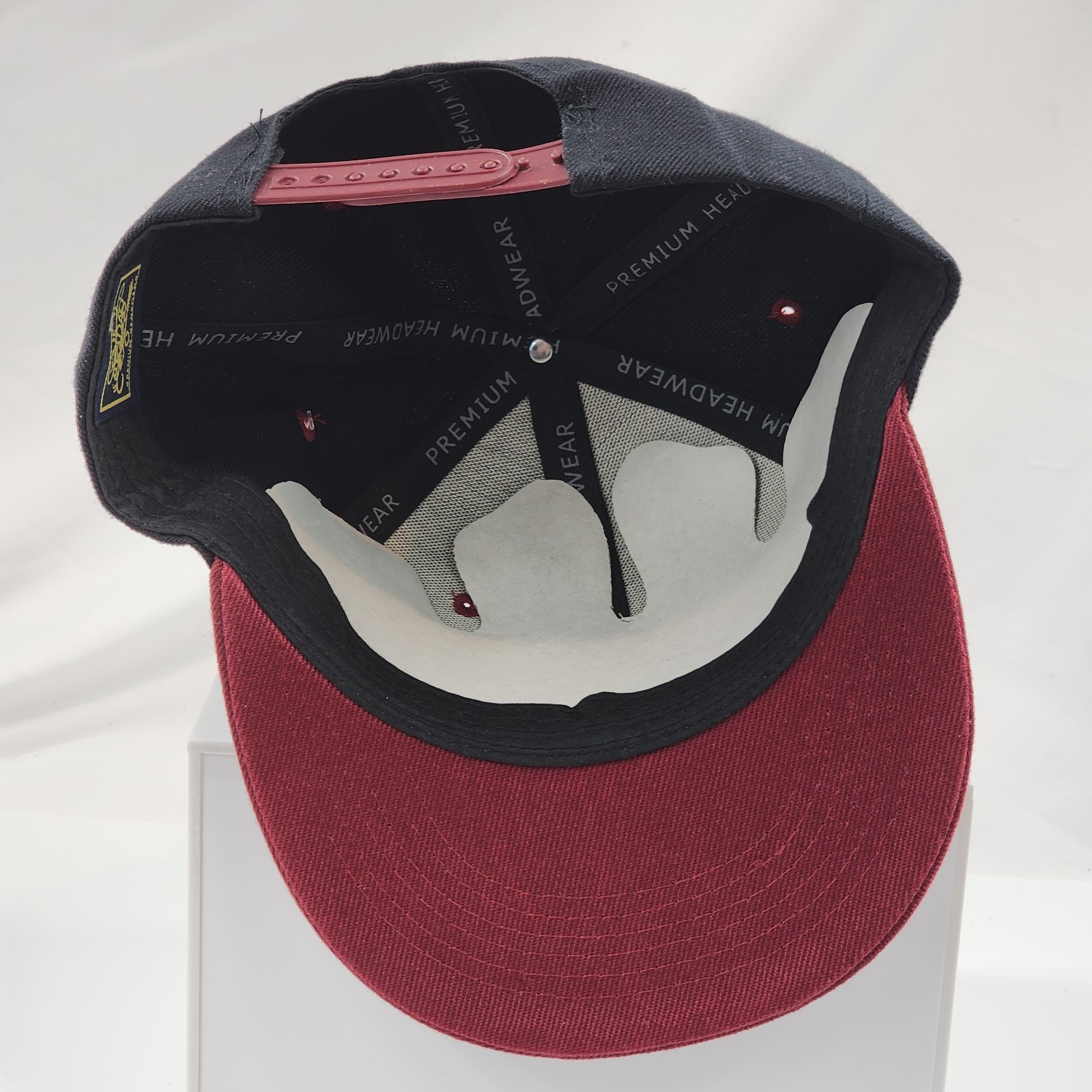 New KIPA Snapback Baseball Hat Blank Cap Black Maroon Premium Headwear Adult NWT
