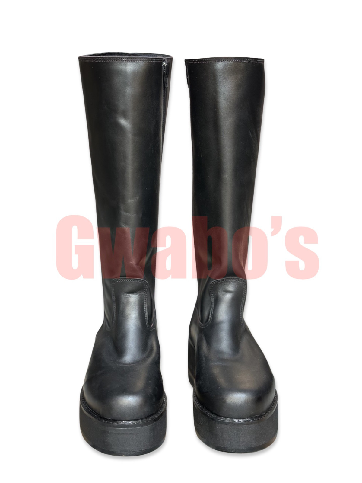 Darth Vader height sole leather cosplay boot 2.5 to 3 inches heel