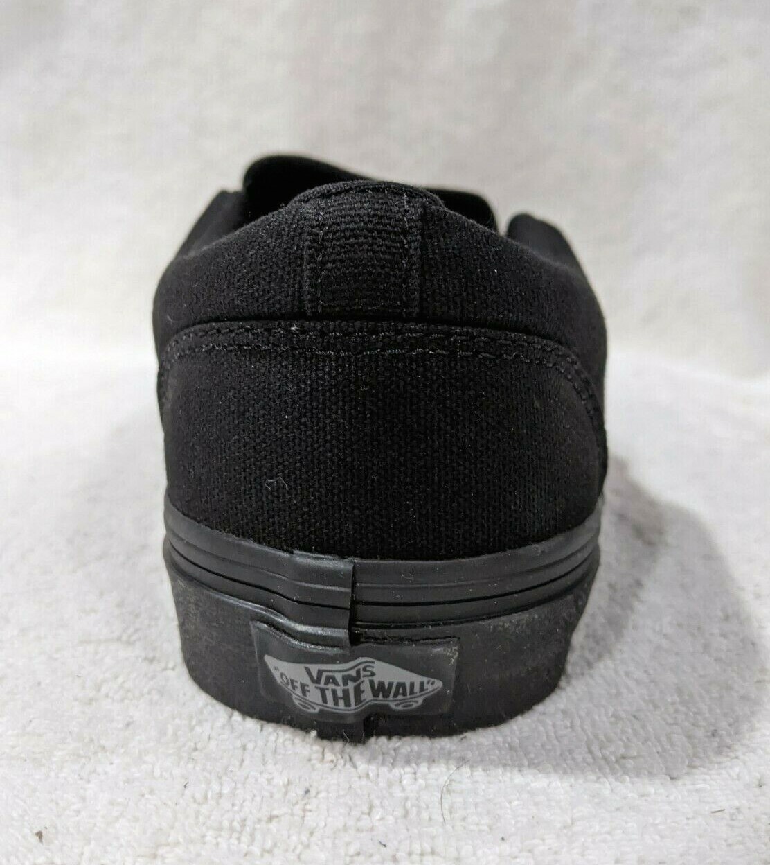 Vans Men’s Asher Black Canvas Slip On Skate Shoes – Size 9.5/10.5/12 NWB