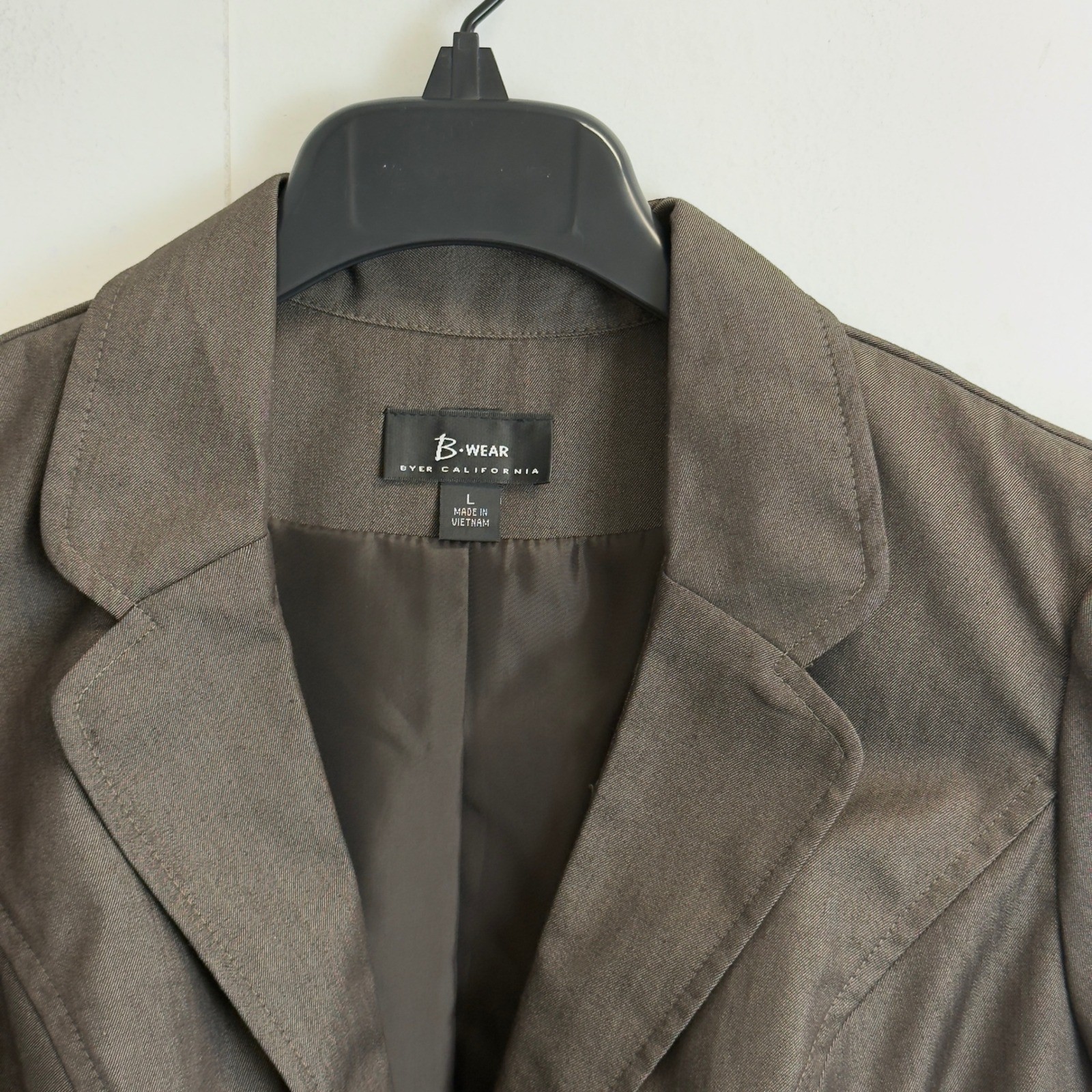 B-Wear Byer California Brown Short Sleeve Blazer and Pencil Skirt Suit Set L